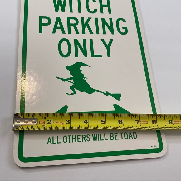 Witch parking halloween decor wall sign holiday - Picture 5 of 5